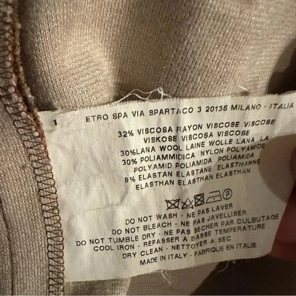 Etro Milano beautiful wool blend midi dress size 46 - Picture 10 of 10